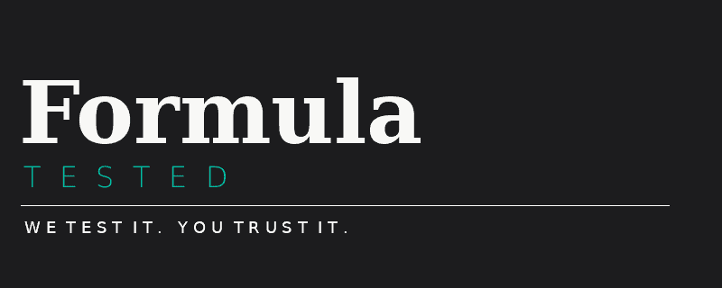 FormulaTested logo for supplement testing and quality assurance.