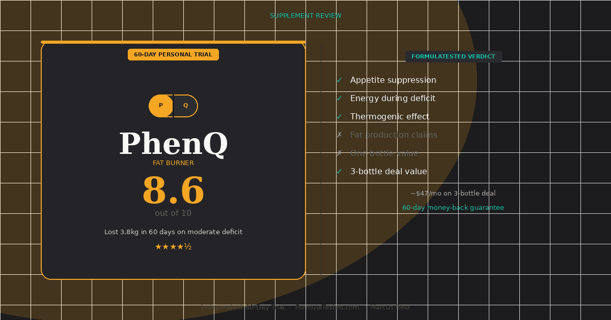 PhenQ review 2026 featured image — FormulaTested 60-day trial verdict