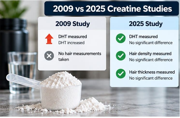 2009 vs. 2025 creatine studies
